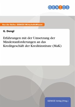 Cover Erfahrungen mit der Umsetzung der Mindestanforderungen an das Kreditgeschäft der Kreditinstitute (MaK) (eBook, PDF)