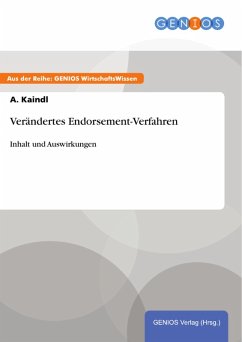 Cover Verändertes Endorsement-Verfahren (eBook, ePUB)