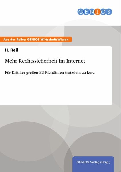 Mehr Rechtssicherheit im Internet (eBook, PDF)
