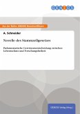 Novelle des Stammzellgesetzes (eBook, ePUB)