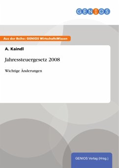 Jahressteuergesetz 2008 (eBook, PDF) - Kaindl, A.