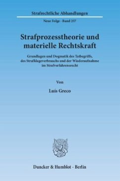 Strafprozesstheorie und materielle Rechtskraft - Greco, Luís