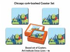 Chicago Art Institute Holiday Snow Lions Coaster Set