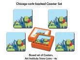 Chicago Art Institute Holiday Snow Lions Coaster Set