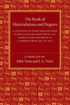 The Book of Matriculations and Degrees