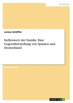 Stellenwert der Familie. Eine Gegenüberstellung von Spanien und Deutschland - Schäffler, Larissa