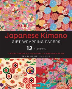 Cover Japanese Kimono Gift Wrapping Papers - 12 Sheets