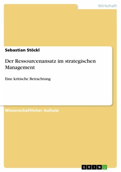 Der Ressourcenansatz im strategischen Management (eBook, PDF) - Stöckl, Sebastian