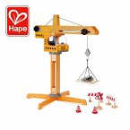 Hape E3011 - Großer Baukran, drehbar inkl. Zubehör, Holz