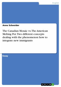 The Canadian Mosaic vs. The American Melting Pot. Two different concepts dealing with the phenomenon how to integrate new immigrants (eBook, PDF) - Schneider, Anne