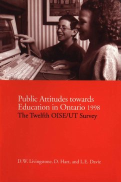 Public Attitudes Towards Education in Ontario 1998 - Livingstone, D W; Hart, D.; Davie, Lynn