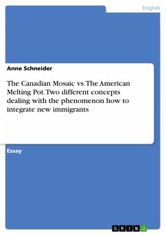 The Canadian Mosaic vs. The American Melting Pot. Two different concepts dealing with the phenomenon how to integrate new immigrants