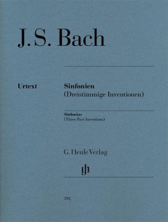 Sinfonien (Dreistimmige Inventionen) für Klavier zu zwei Händen. Revidierte Ausgabe von HN 360 - Johann Sebastian Bach - Sinfonien (Dreistimmige Inventionen)