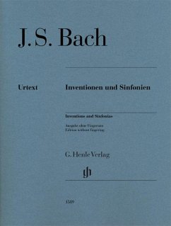 Inventionen und Sinfonien für Klavier zu zwei Händen. Urtextausgabe ohne Fingersatz - Johann Sebastian Bach - Inventionen und Sinfonien