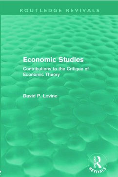 Economic Studies (Routledge Revivals) - Levine, David