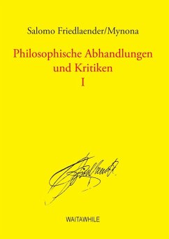Philosophische Abhandlungen und Kritiken 1 (eBook, ePUB)