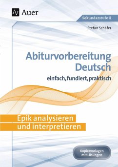 Epik analysieren und interpretieren - Schäfer, Stefan