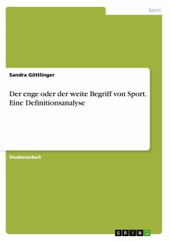 Der enge oder der weite Begriff von Sport. Eine Definitionsanalyse - Göttlinger, Sandra