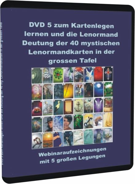 Kartenlegen Lernen Und Die Lenormand Deutung Der 40 Mystischen Lenormandkarten Auf Dvd Portofrei Bei Bucher De