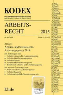 KODEX Arbeitsrecht 2015 (f. Österreich) - Stech, Edda; Ercher-Lederer, Gerda