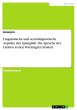 Linguistische und soziolinguistische... - Bild 1