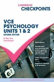 Cambridge Checkpoints Vce Psychology Units 1 and 2 - Jory, Max; Sargent, Greg
