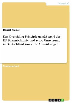 Das Overriding Principle gemäß Art.4 der EU Bilanzrichtlinie und seine Umsetzung in Deutschland sowie die Auswirkungen (eBook, ePUB)