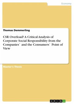 CSR Overload? A Critical Analysis of Corporate Social Responsibility from the Companies` and the Consumers` Point of View (eBook, ePUB) - Demmerling, Thomas