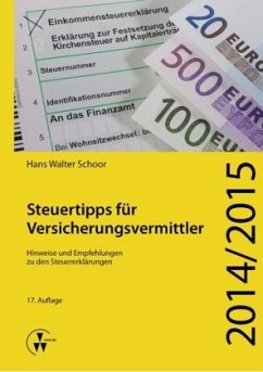 Steuertipps für Versicherungsvermittler - Schoor, Hans Walter