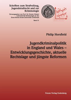 Jugendkriminalpolitik in England und Wales - Entwicklungsgeschichte, aktuelle Rechtslage und jüngste Reformen - Horsfield, Philip