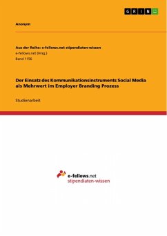 Der Einsatz des Kommunikationsinstruments Social Media als Mehrwert im Employer Branding Prozess (eBook, PDF)