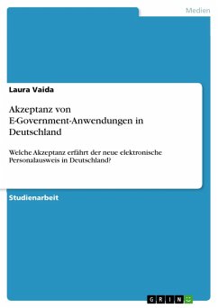 Akzeptanz von E-Government-Anwendungen in Deutschland (eBook, PDF) - Vaida, Laura