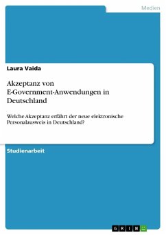 Akzeptanz von E-Government-Anwendungen in Deutschland - Vaida, Laura