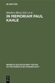 In Memoriam Paul Kahle