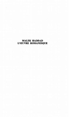 MALEK HADDAD (eBook, PDF)