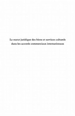 Le statut juridique des biens et services culturels dans les (eBook, PDF) - Davidas