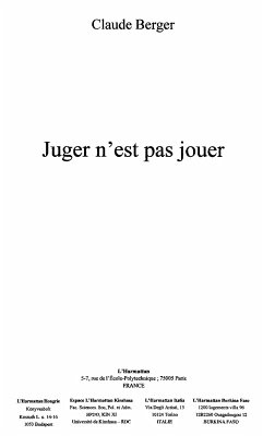 Juger n'est pas jouer (eBook, ePUB)