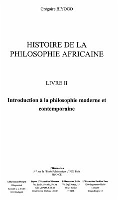 Cover Histoire de la philosophie africaine t. (eBook, ePUB)