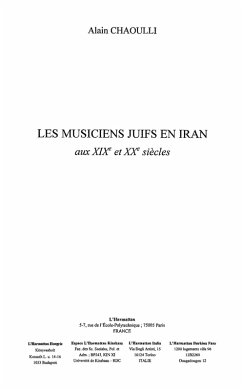 Musiciens juifs en iran aux xix et xxe s (eBook, ePUB)