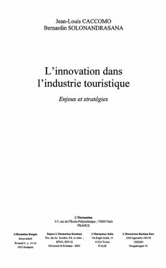 Innovation dans l'industrie touristique (eBook, ePUB)