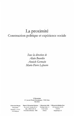 Cover Proximite construction politique et expe (eBook, ePUB)
