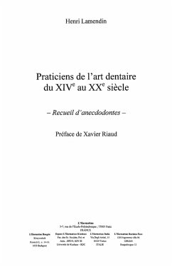 Praticien de l'art dentaire du xive au (eBook, ePUB)