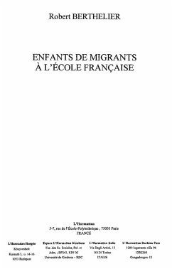 Cover Enfants de migrants a l'ecolefrancaise (eBook, ePUB)