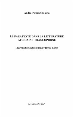 Paratexte dans la litterature africaine francophone (eBook, ePUB)