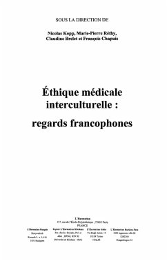 Ethique medicale interculturelle regard (eBook, ePUB)