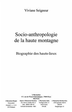 Socio-anthropologie de la haute montagne (eBook, ePUB)