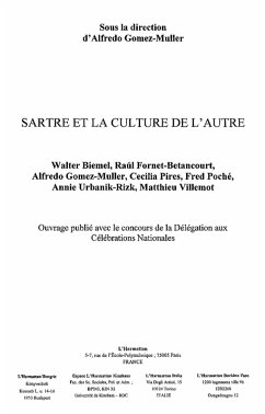 Sartre et la culture de l'autre (eBook, ePUB)