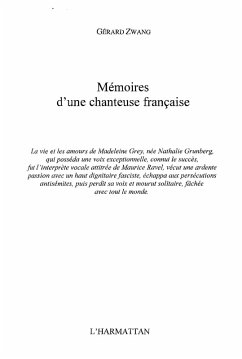 MEMOIRES D'UNE CHANTEUSE FRANC (eBook, ePUB)