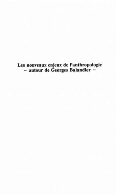 LES NOUVEAUX ENJEUX DE L'ANTHROPOLOGIE (eBook, PDF)