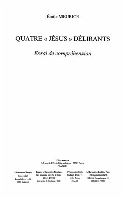 Quatre jesus delirants essai de comprehension (eBook, ePUB)